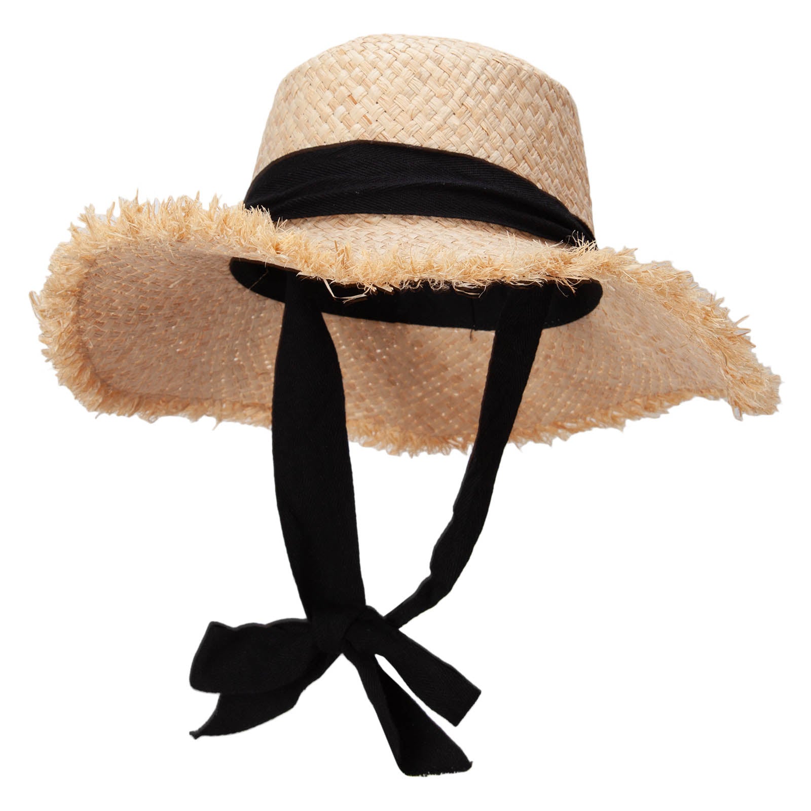 Women&#039;s Grosgrain Ribbon Hat - Natural OSFM