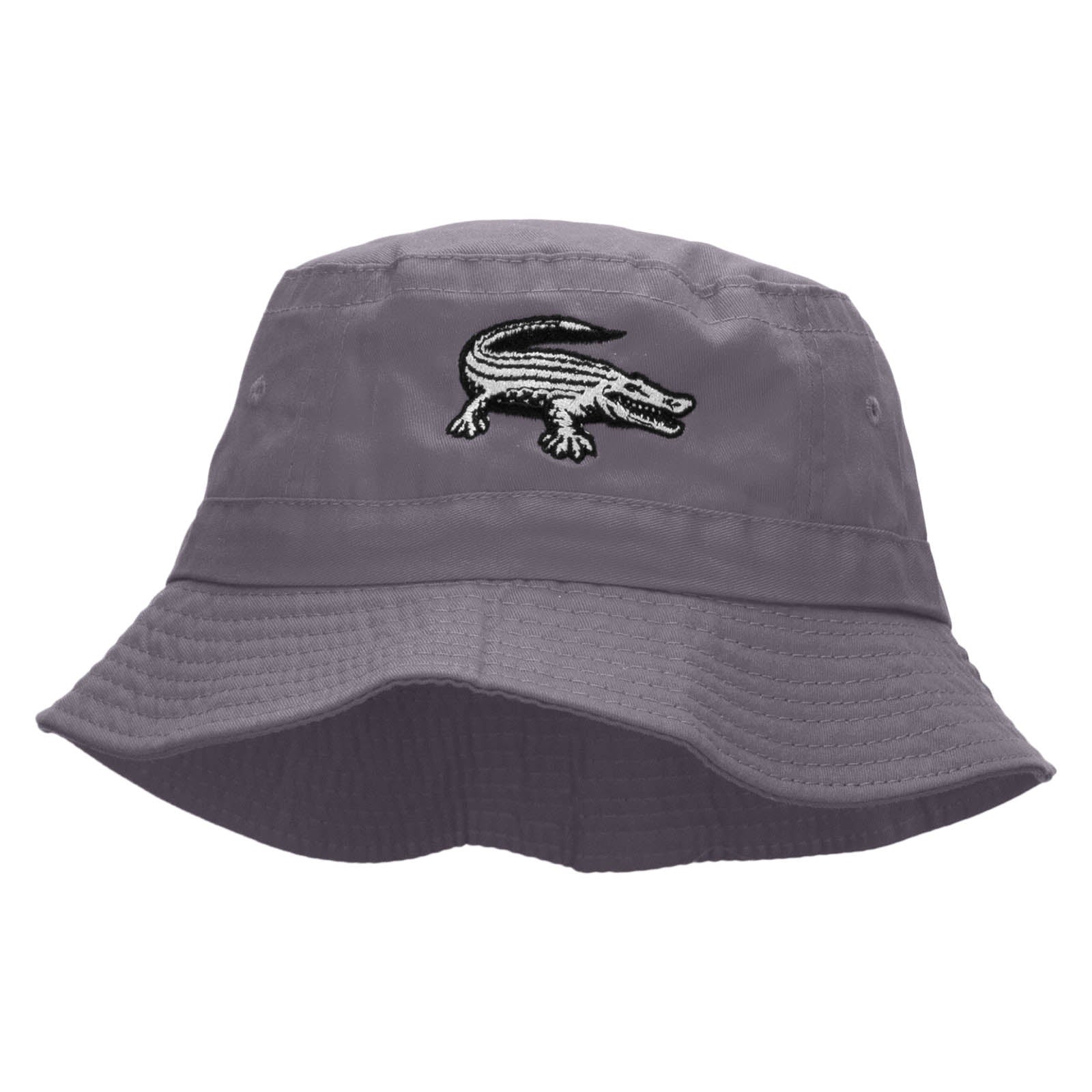 Gator Embroidered Bucket Hat - Charcoal OSFM