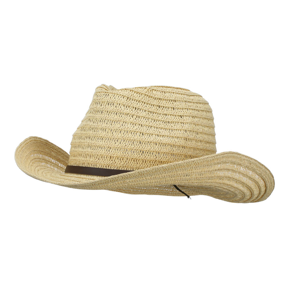 Men&#039;s Braided Straw Outback Hat - Natural OSFM