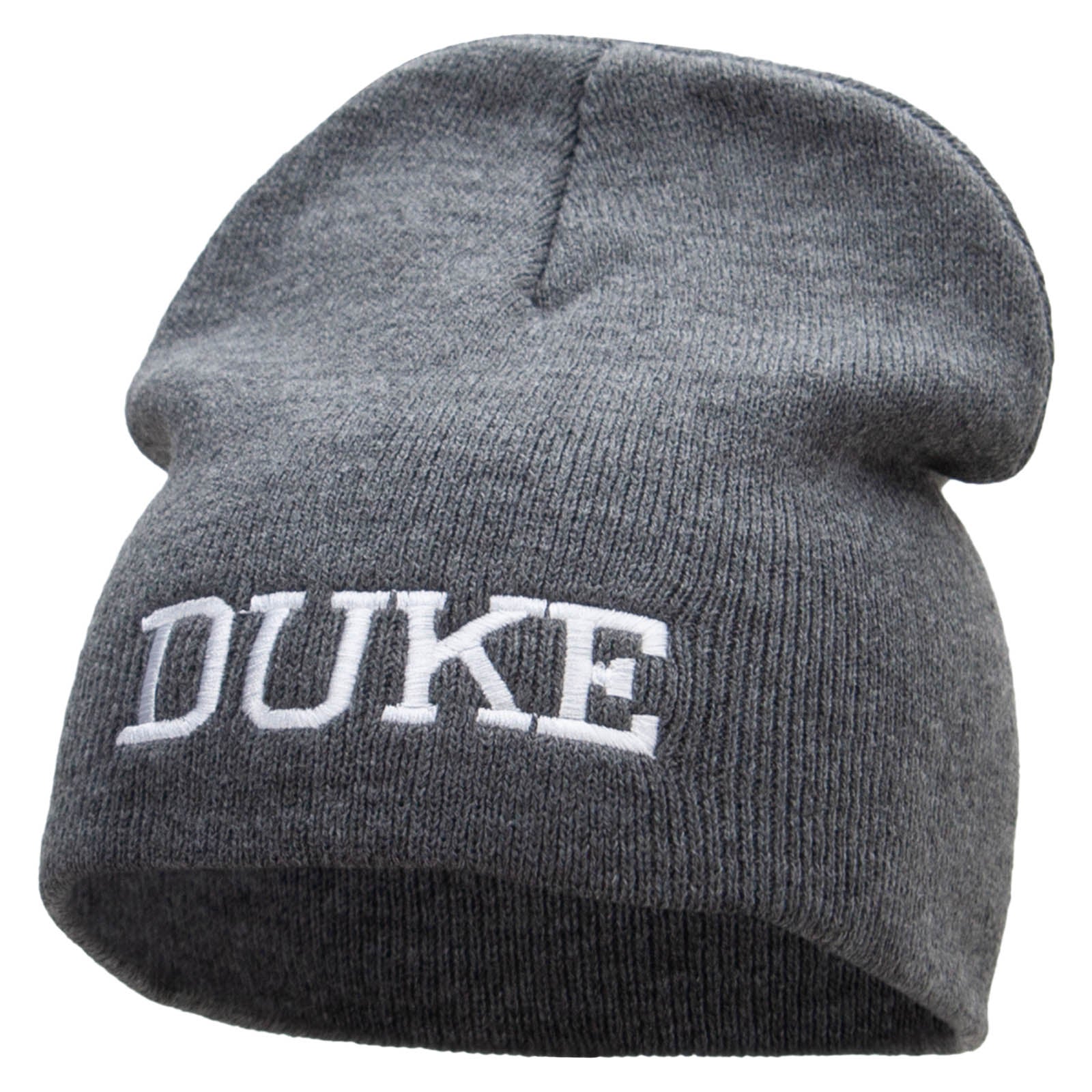 Halloween Duke Character Embroidered Short Beanie - Dk Grey OSFM