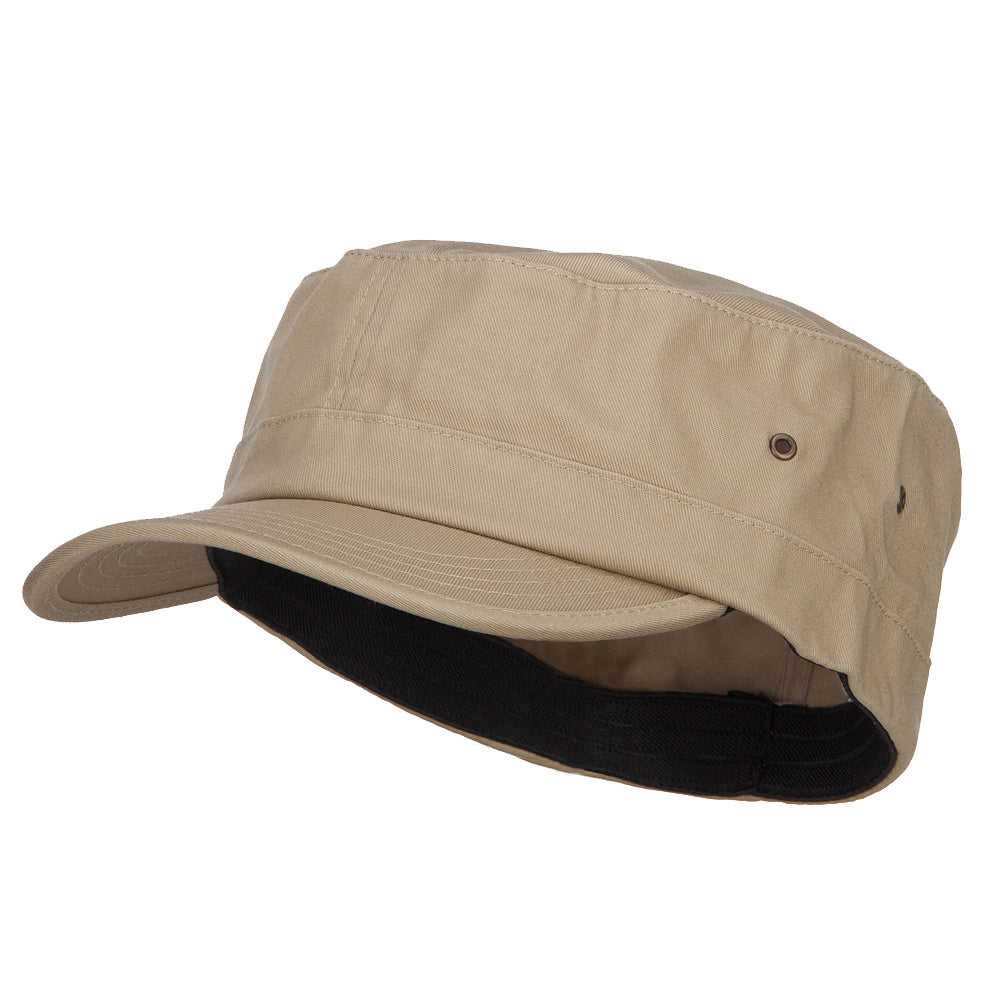 Big Size Fitted Trendy Army Style Cap - Khaki-3XL