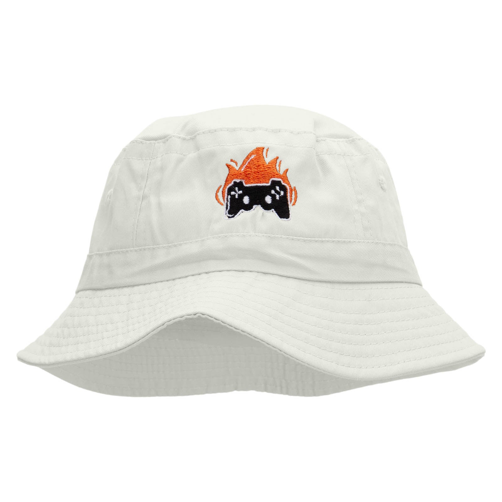 Fire Controller Embroidered Bucket Hat - White OSFM