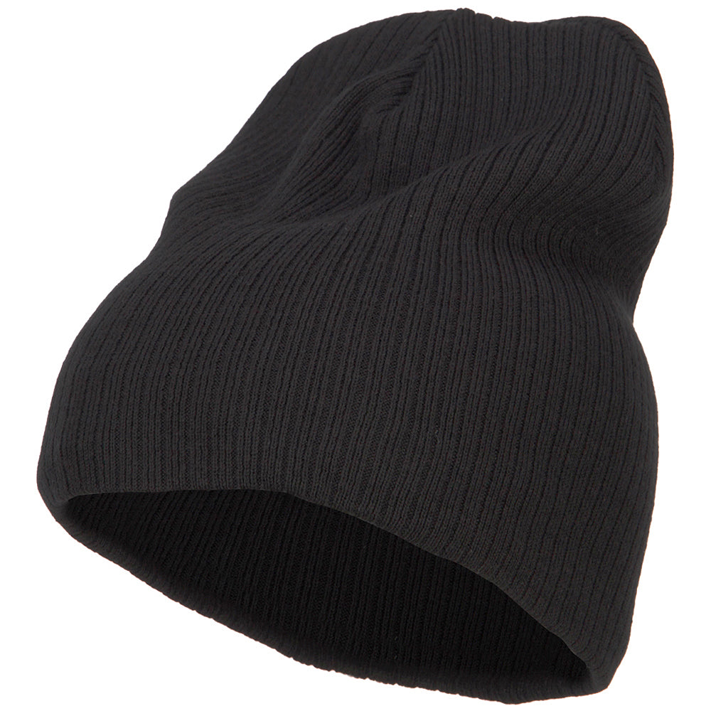 Big Size Cotton Short Beanie - Black XL-3XL