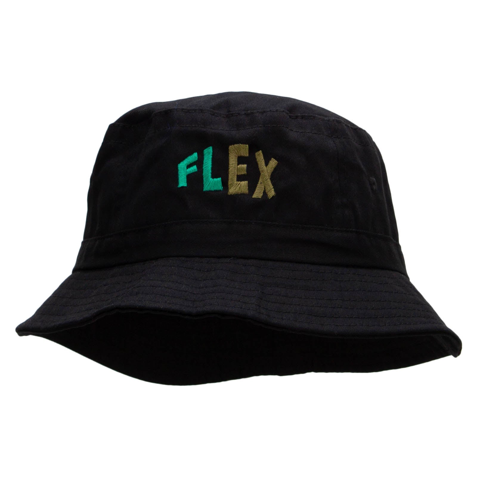 Flex Embroidered Pigment Dyed Bucket Hat - Black OSFM