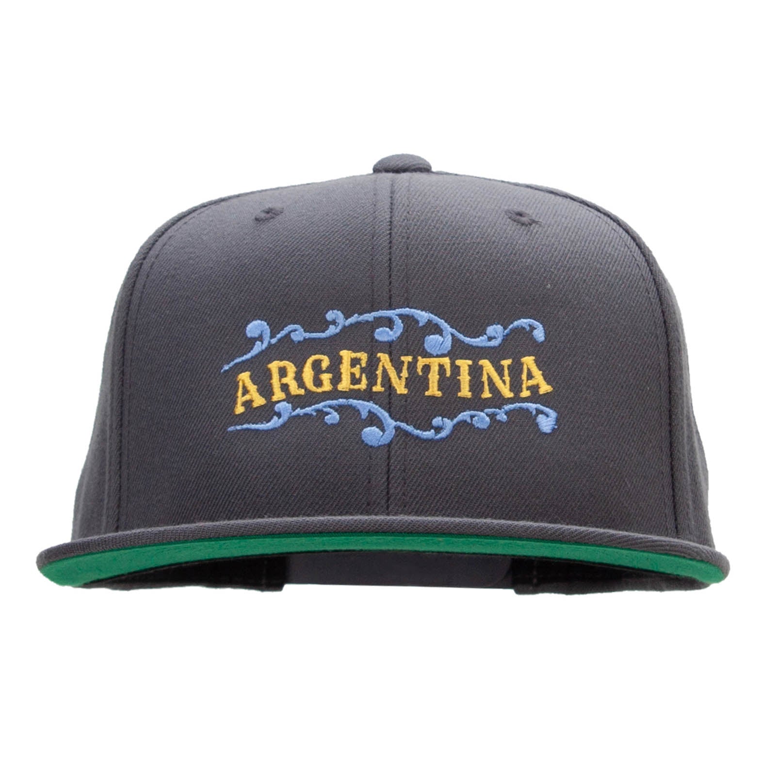 Argentina Decor Embroidered Wool Blend Prostyle Snapback - Dk Grey OSFM