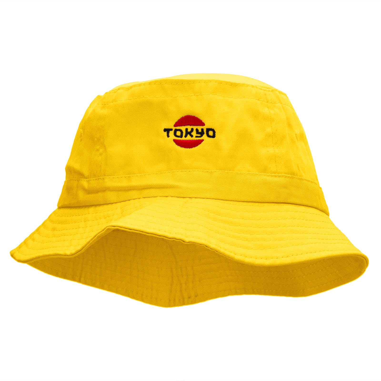 Tokyo logo Embroidered Bucket Hat - Yellow OSFM