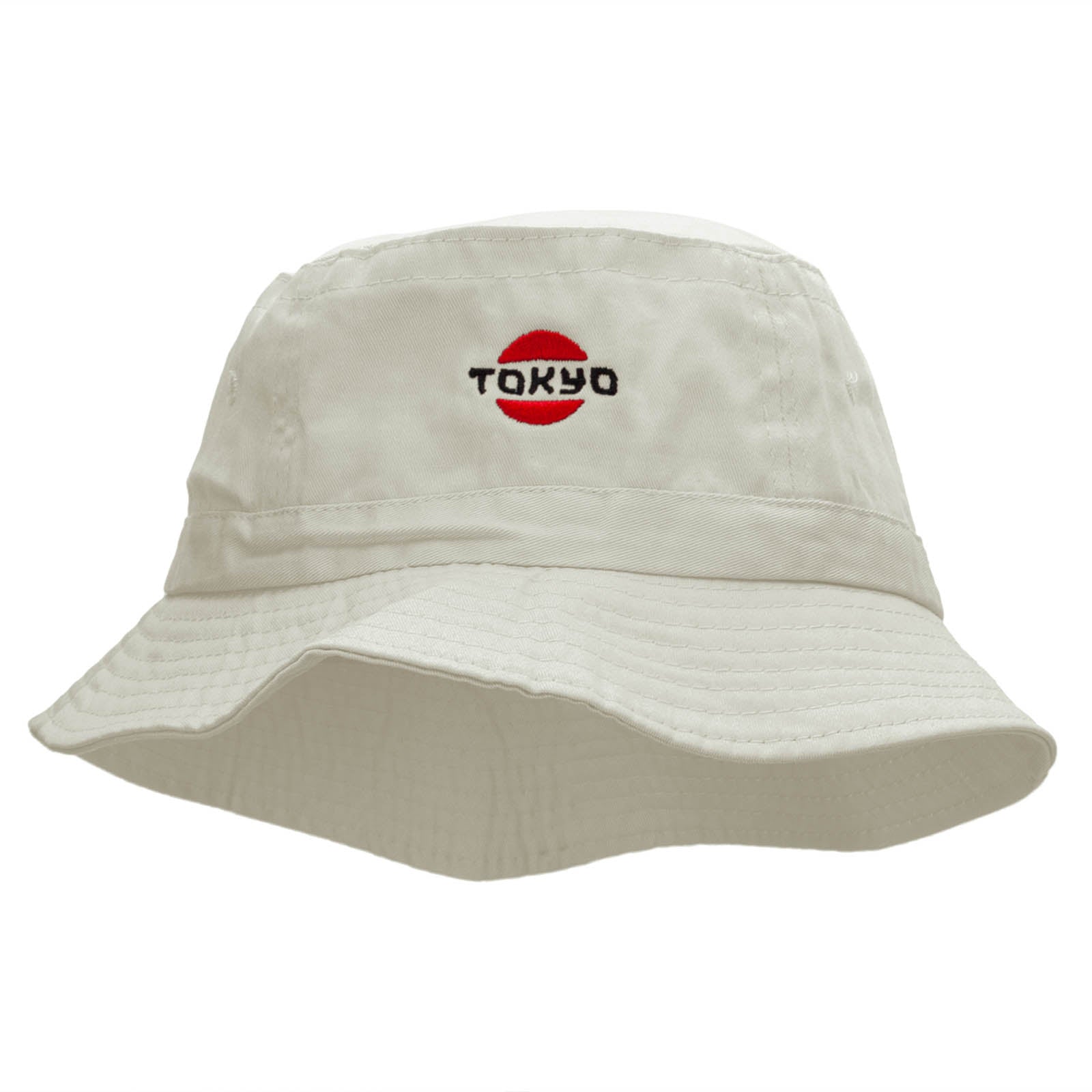 Tokyo logo Embroidered Bucket Hat - White OSFM