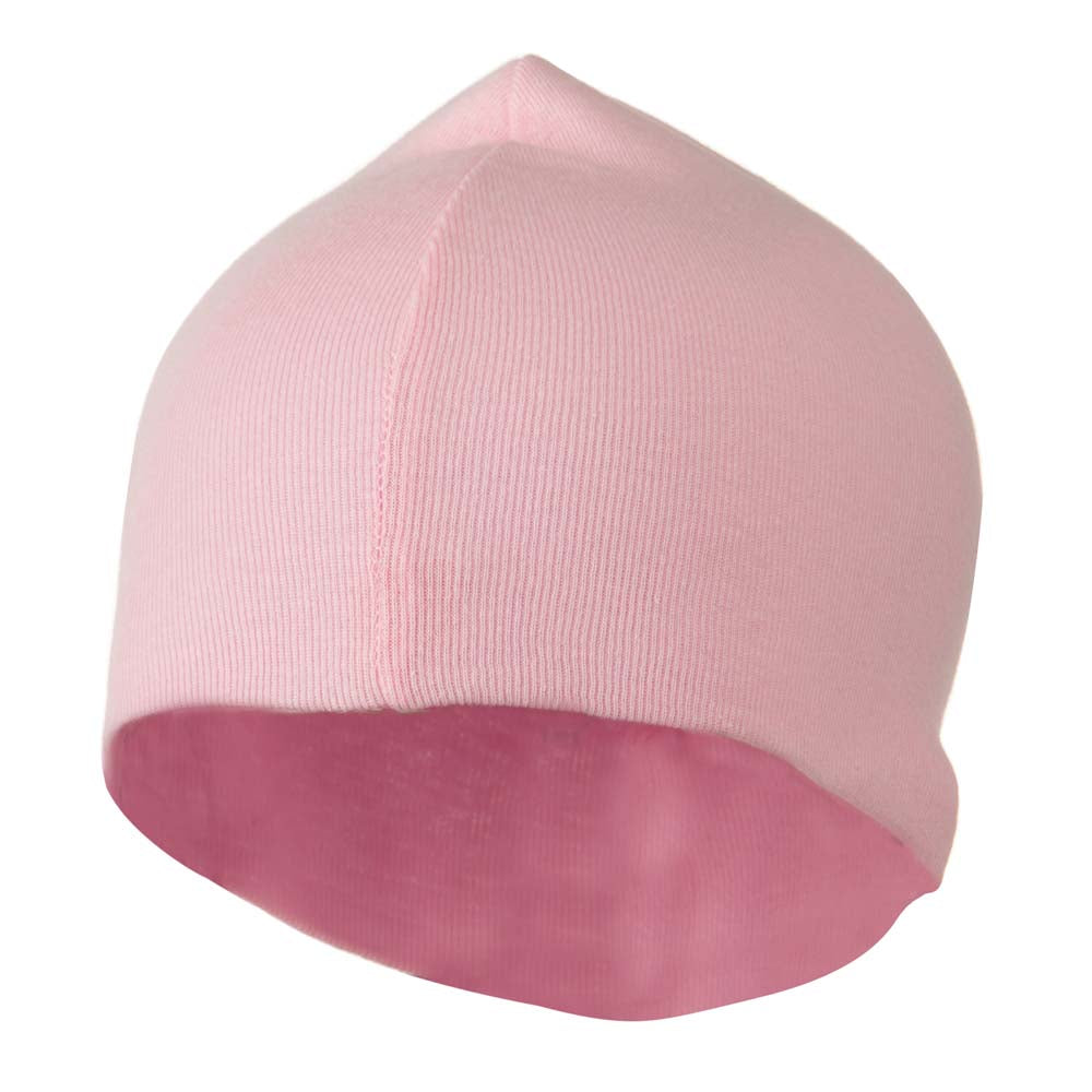 Infant Cotton Baby Rib Beanie - Pink OSFM