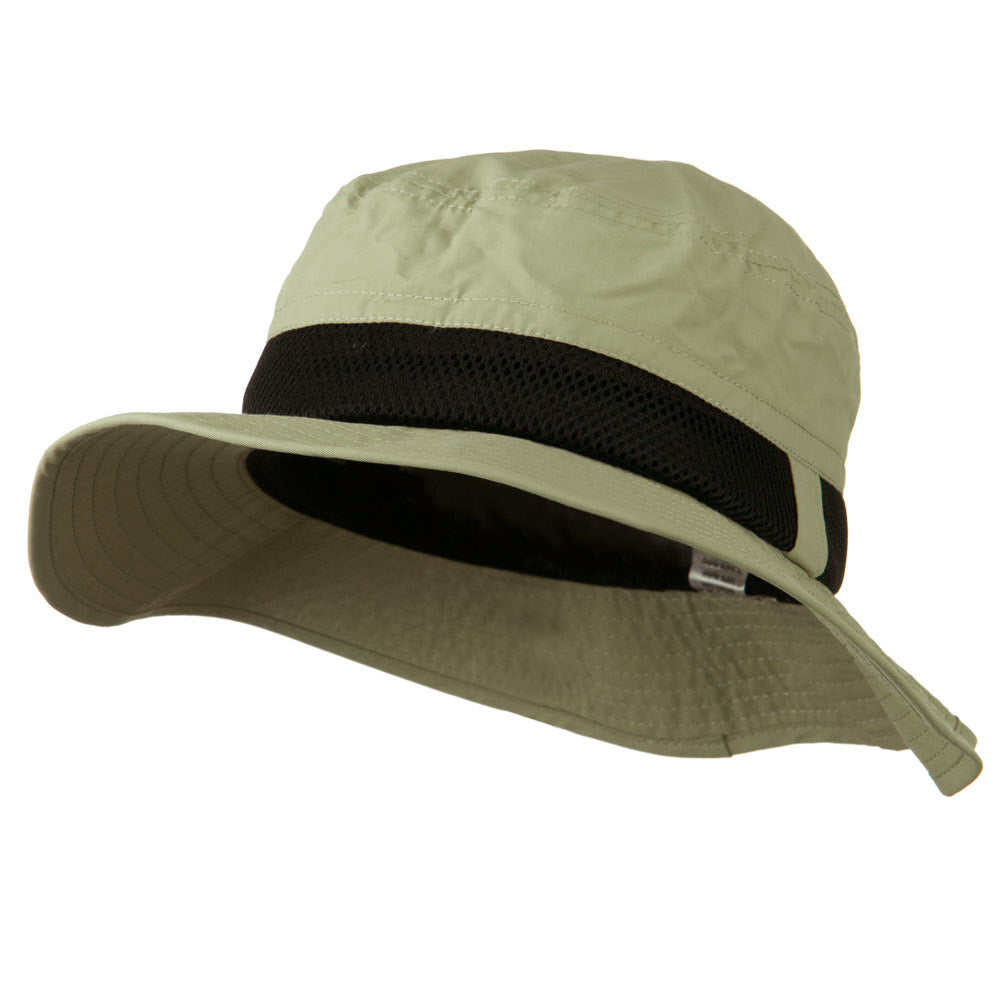 Big Size Talson UV Bucket Hat with Side Mesh - Khaki XL-2XL