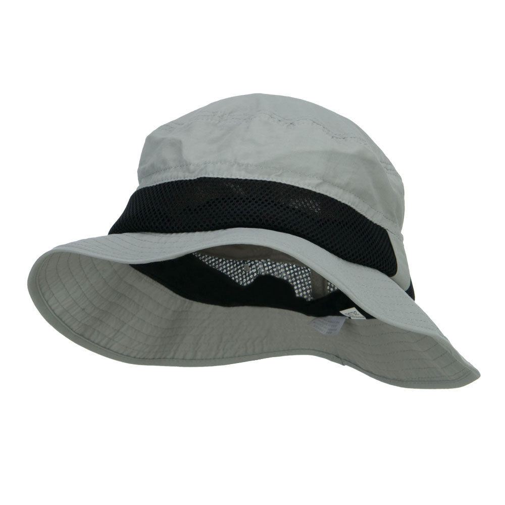 Big Size Talson UV Bucket Hat with Side Mesh - Grey XL-2XL