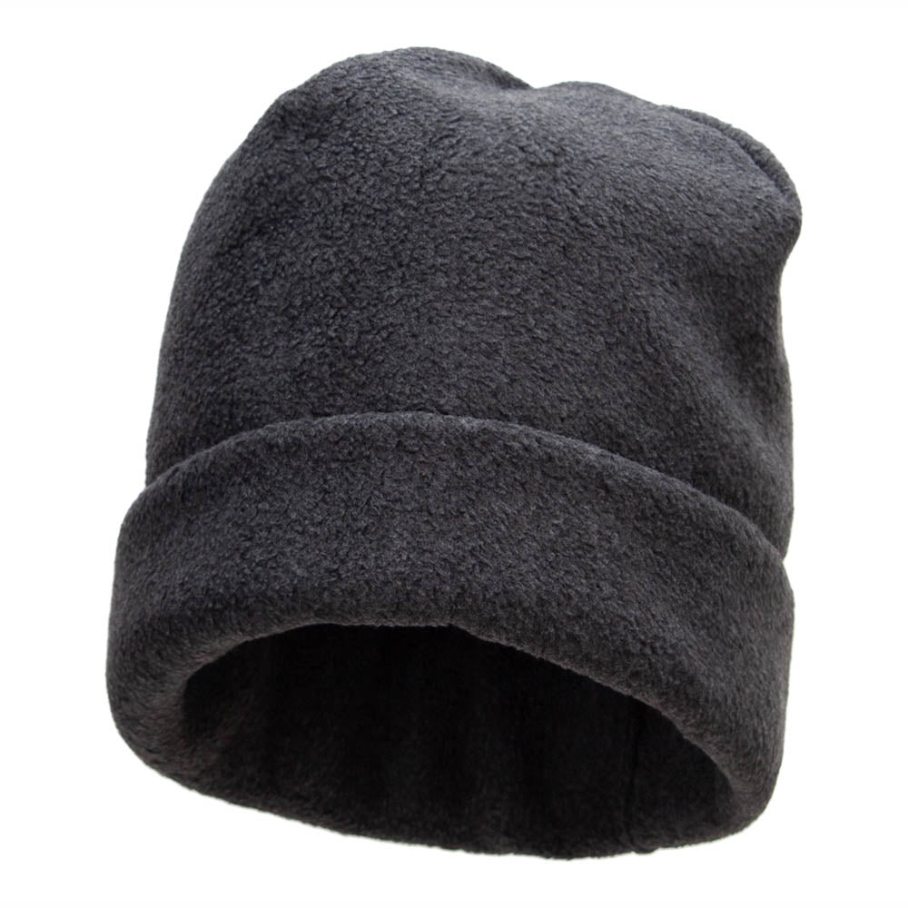 Big Size Reversible Micro Fleece Cap - Charcoal XL-3XL