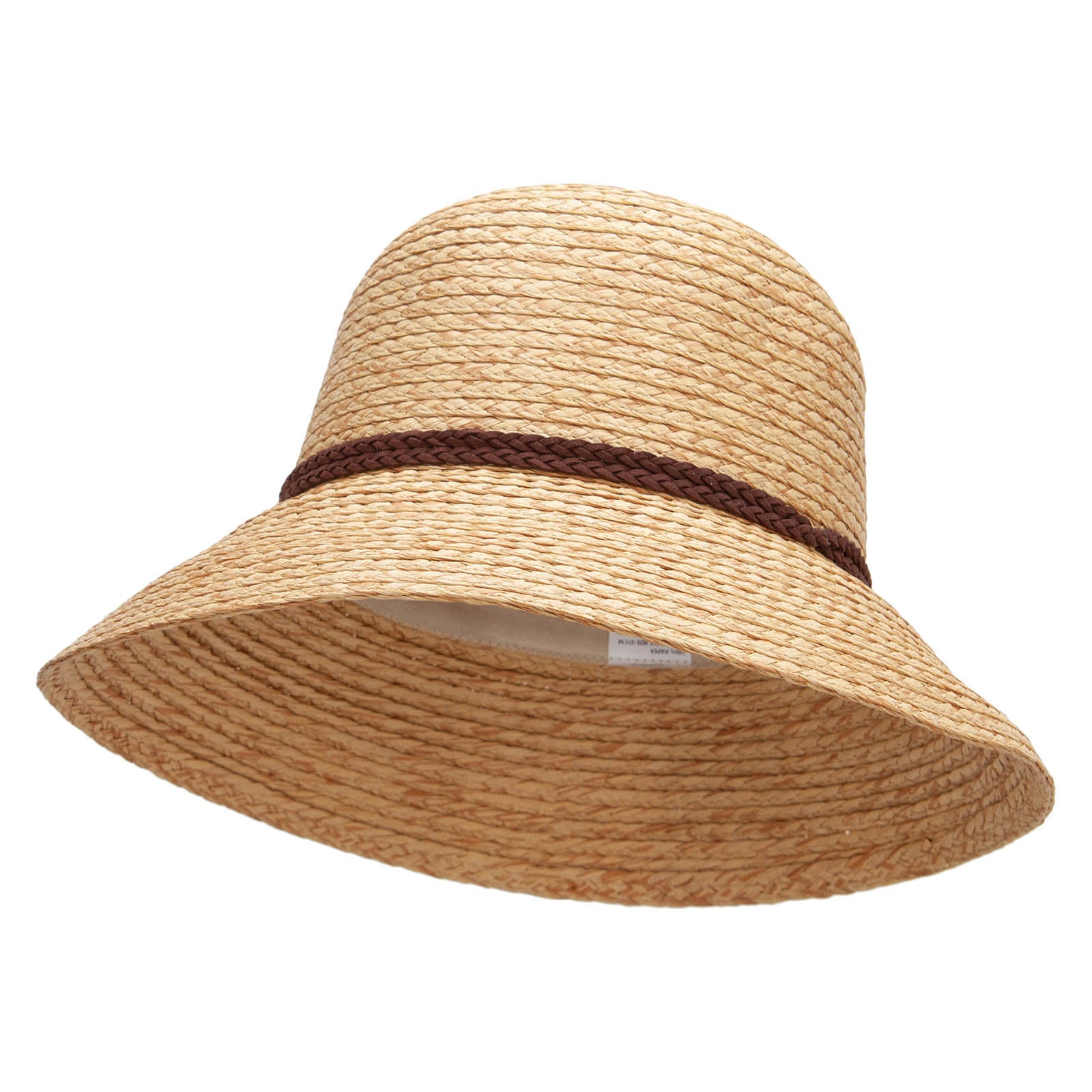 Women&#039;s Round Bucket 3 Brim Hat - Tan Natural OSFM