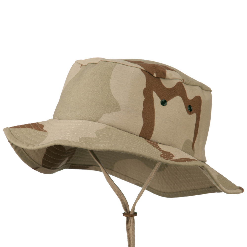 Camouflage Ripstop Bucket Hat - Desert L