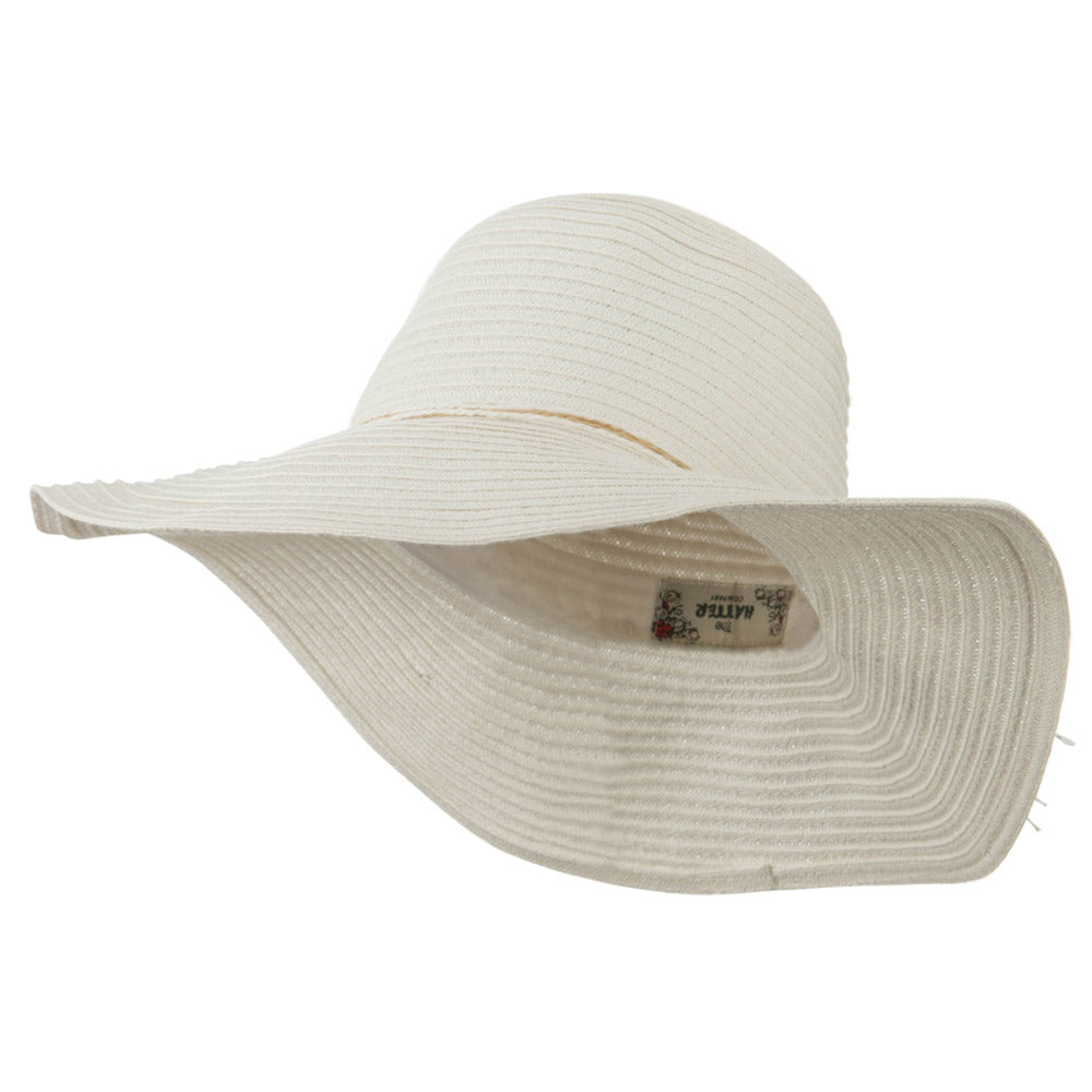 Coconut Band Floppy Hat - White OSFM