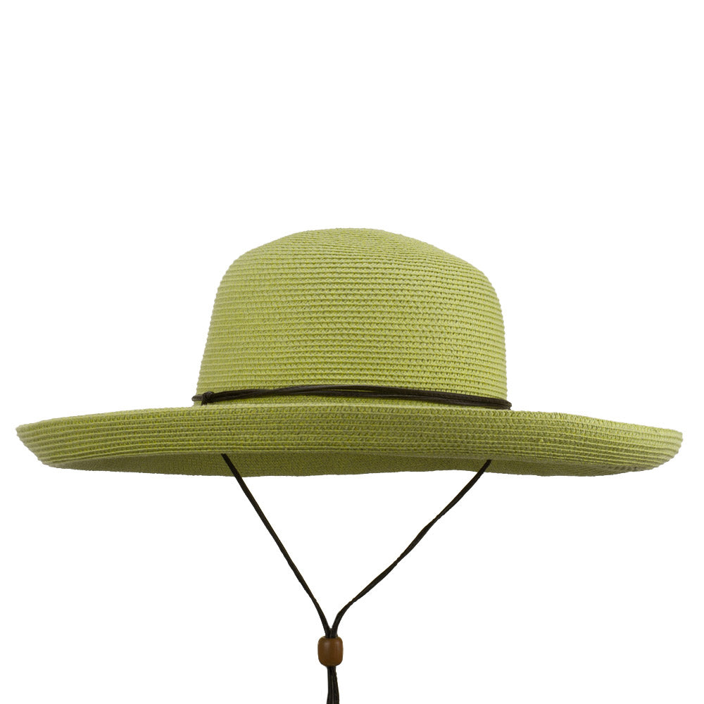 UPF 50+ Cotton Paper Braid Kettle Brim Hat - Light Green OSFM