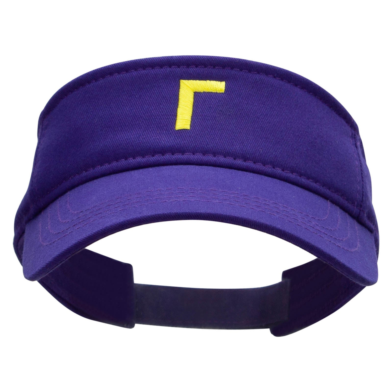 Mario World Logo Embroidered Brushed Sports Visor - Purple OSFM