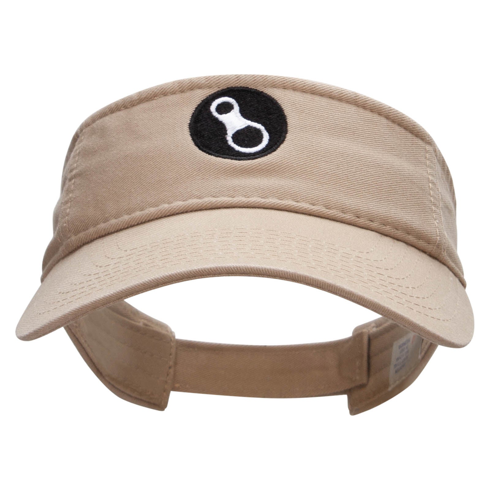 Carabiner Climber Embroidered Pro Style Cotton Twill Washed Visor - Khaki OSFM