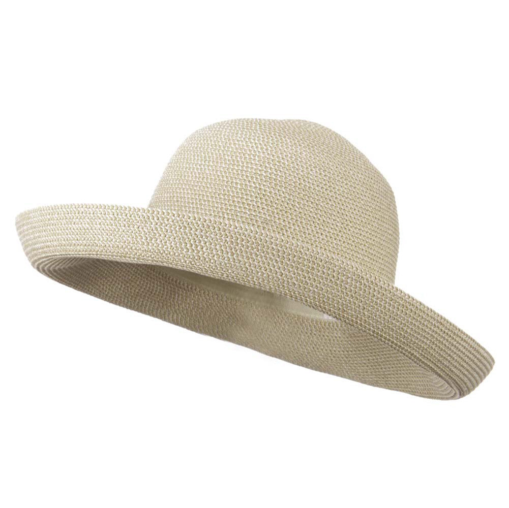 Kettle Brim UPF 50+ Cotton Paper Braid Hat - White Tweed OSFM