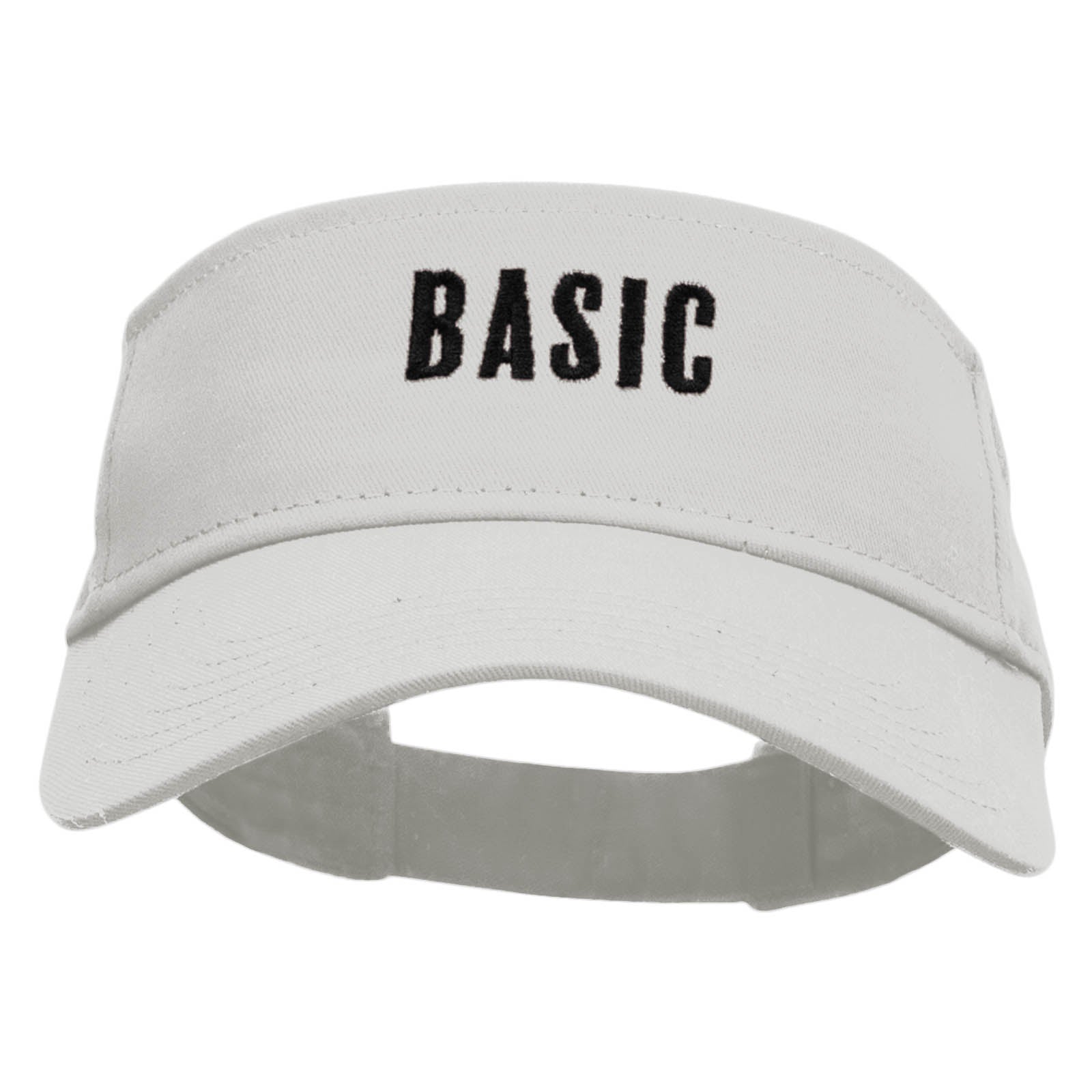 BASIC Embroidered Cotton Twill Sun Visor - White OSFM