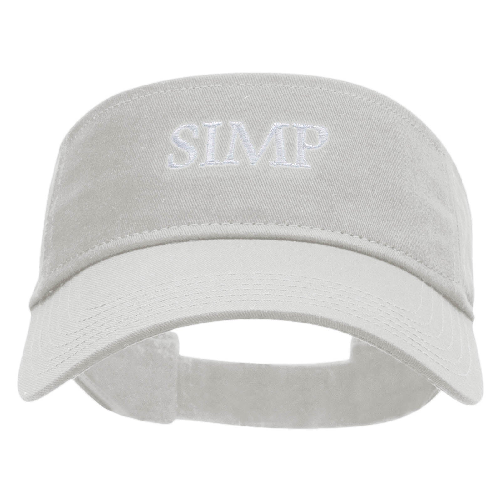 SIMP Embroidered Cotton Twill Sun Visor - White OSFM