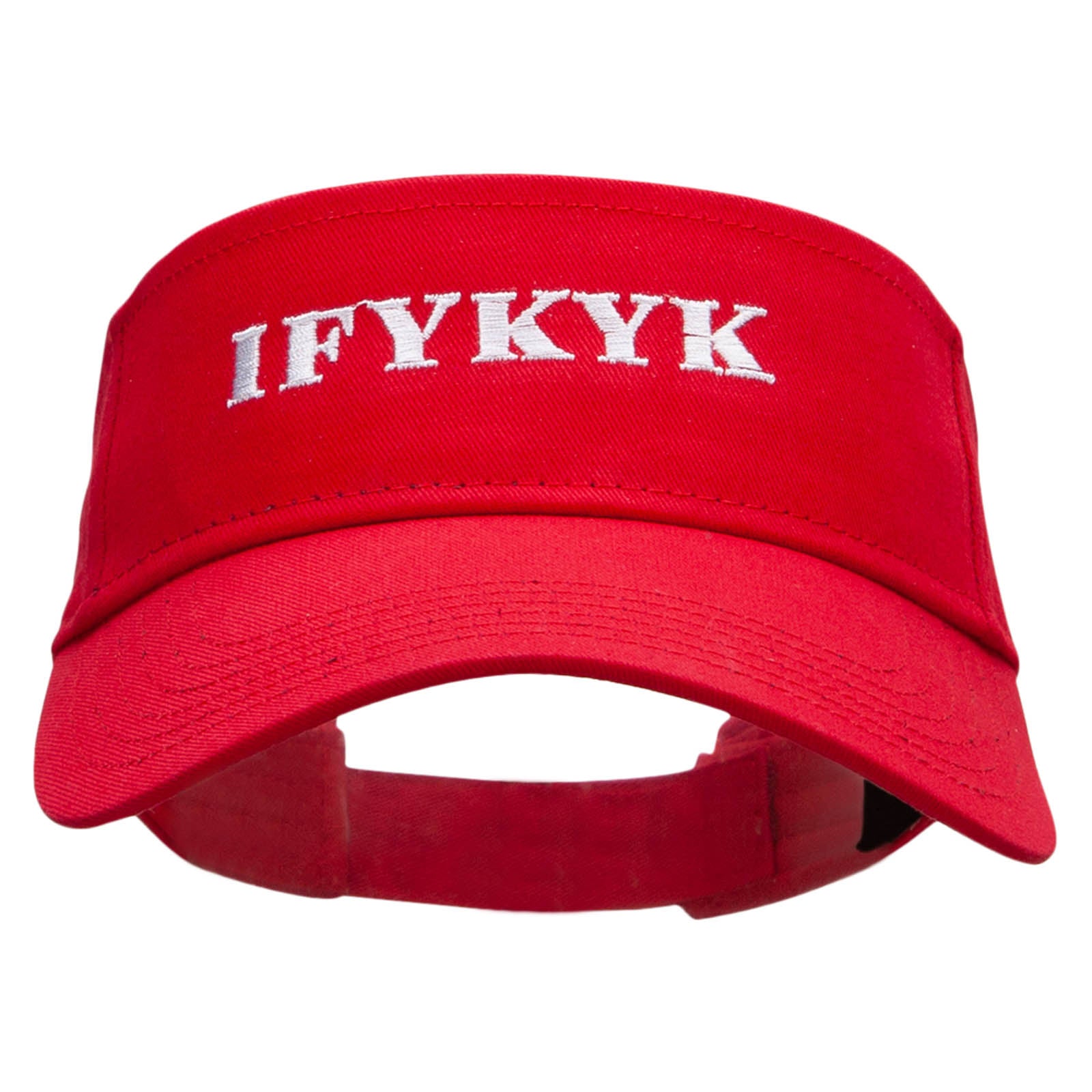 IFYKYK Embroidered Cotton Twill Sun Visor - Red OSFM