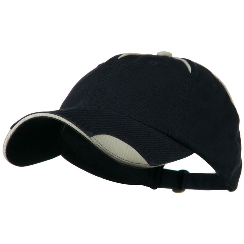 Low Profile Unstructured Cotton Washed Cap - Navy Natural OSFM