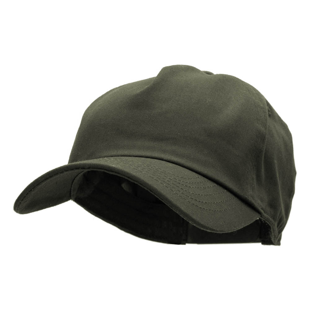 5 Panel Cotton Mid Profile Unstructured Dad Cap - Olive OSFM