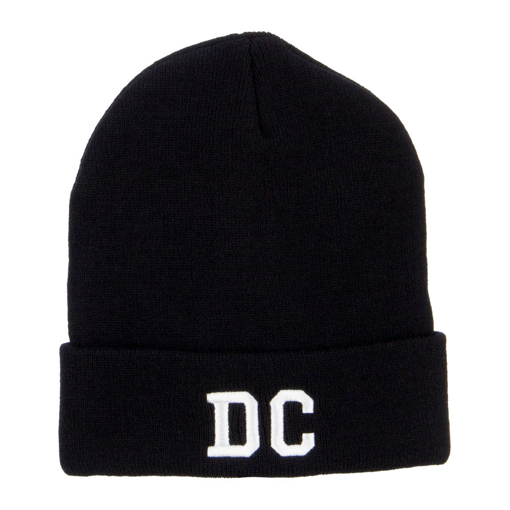 DC Washington State Embroidered Long Beanie - Black OSFM