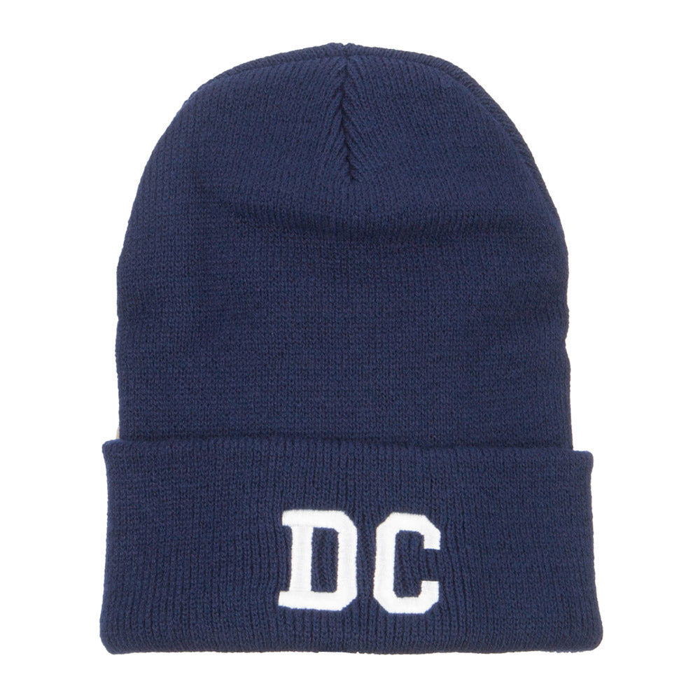 DC Washington State Embroidered Long Beanie - Navy OSFM