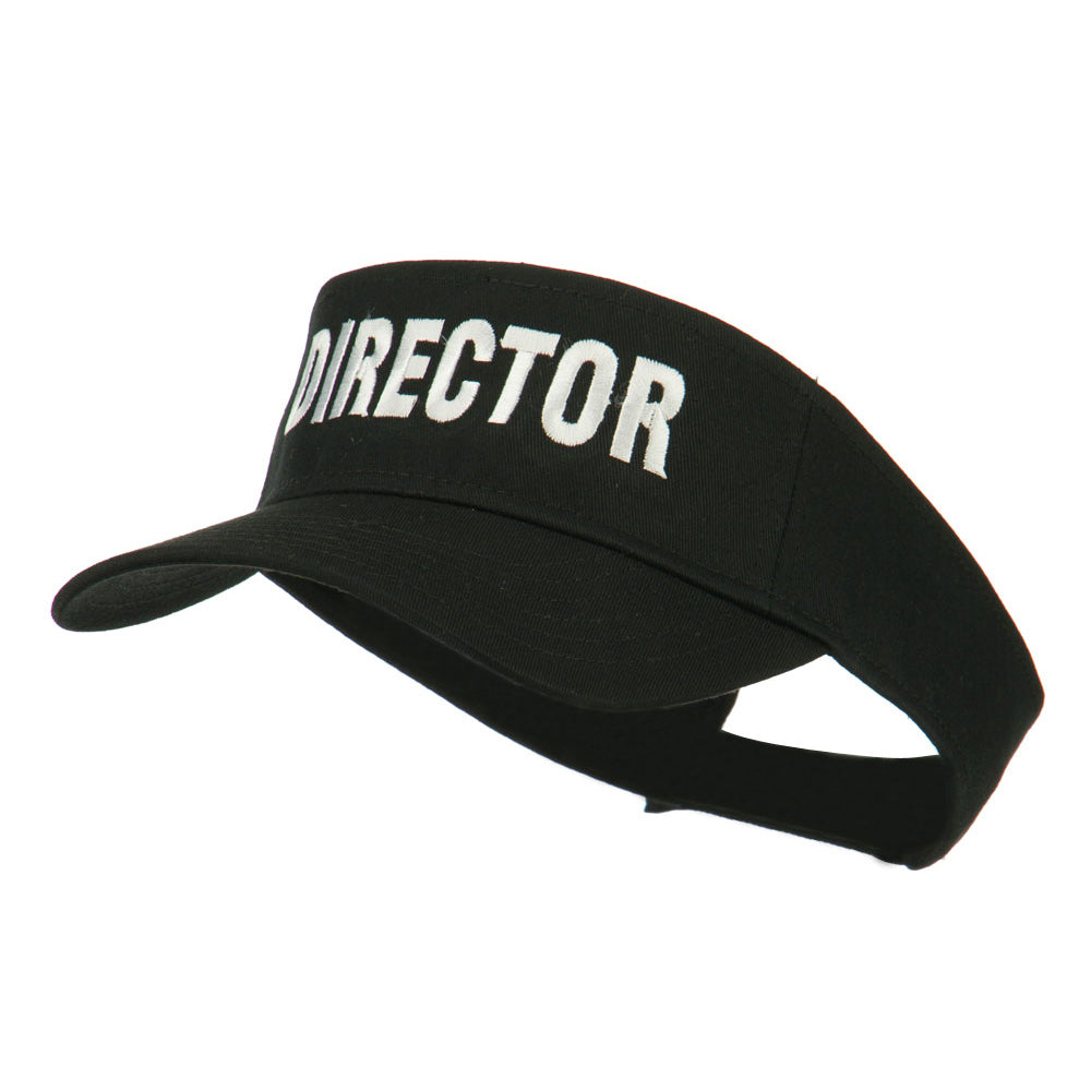 Director Embroidered Sun Visor - Black OSFM