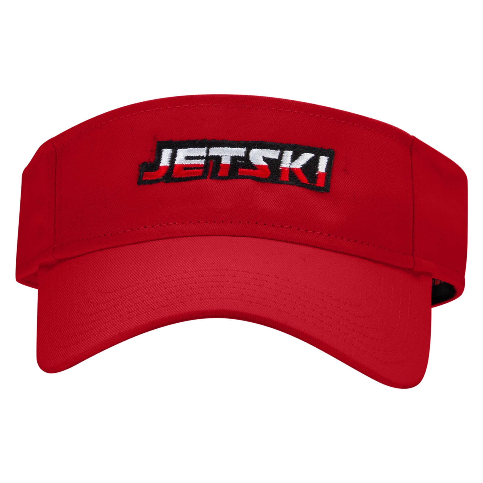 Jetski Embroidered Cotton Twill Sun Visor - Red OSFM