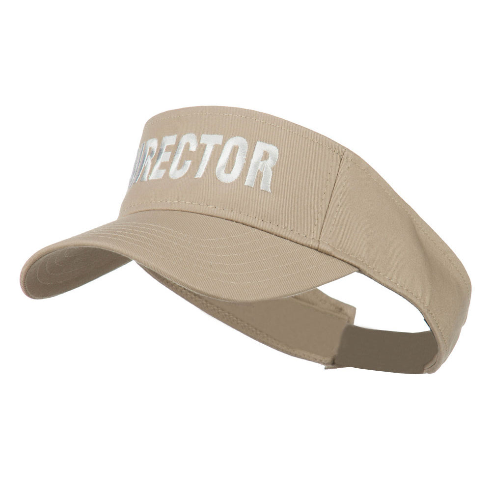 Director Embroidered Sun Visor - Khaki OSFM