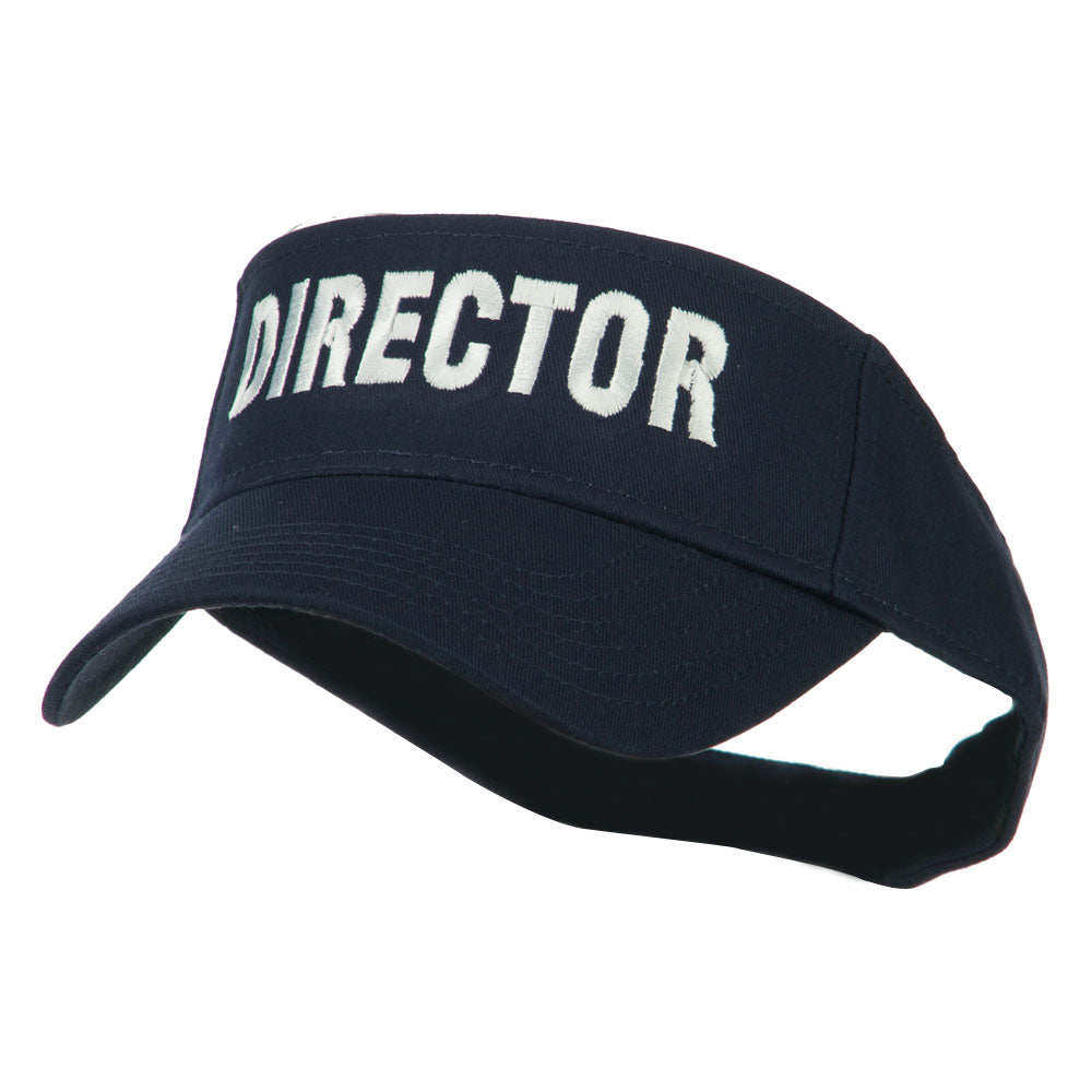 Director Embroidered Sun Visor - Navy OSFM