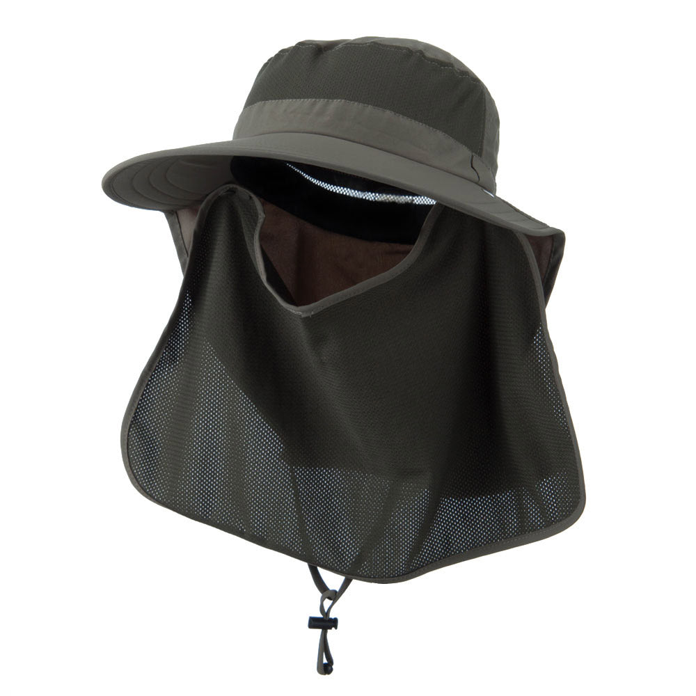 UV 50+ Talson Large Bill Flap Hat with Detachable Inner Flap - Olive OSFM