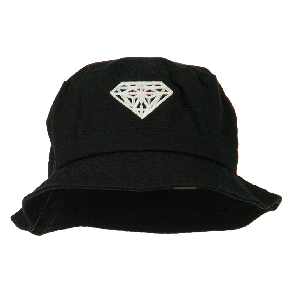 Diamond Jewelry Logo Embroidered Bucket Hat - Black OSFM