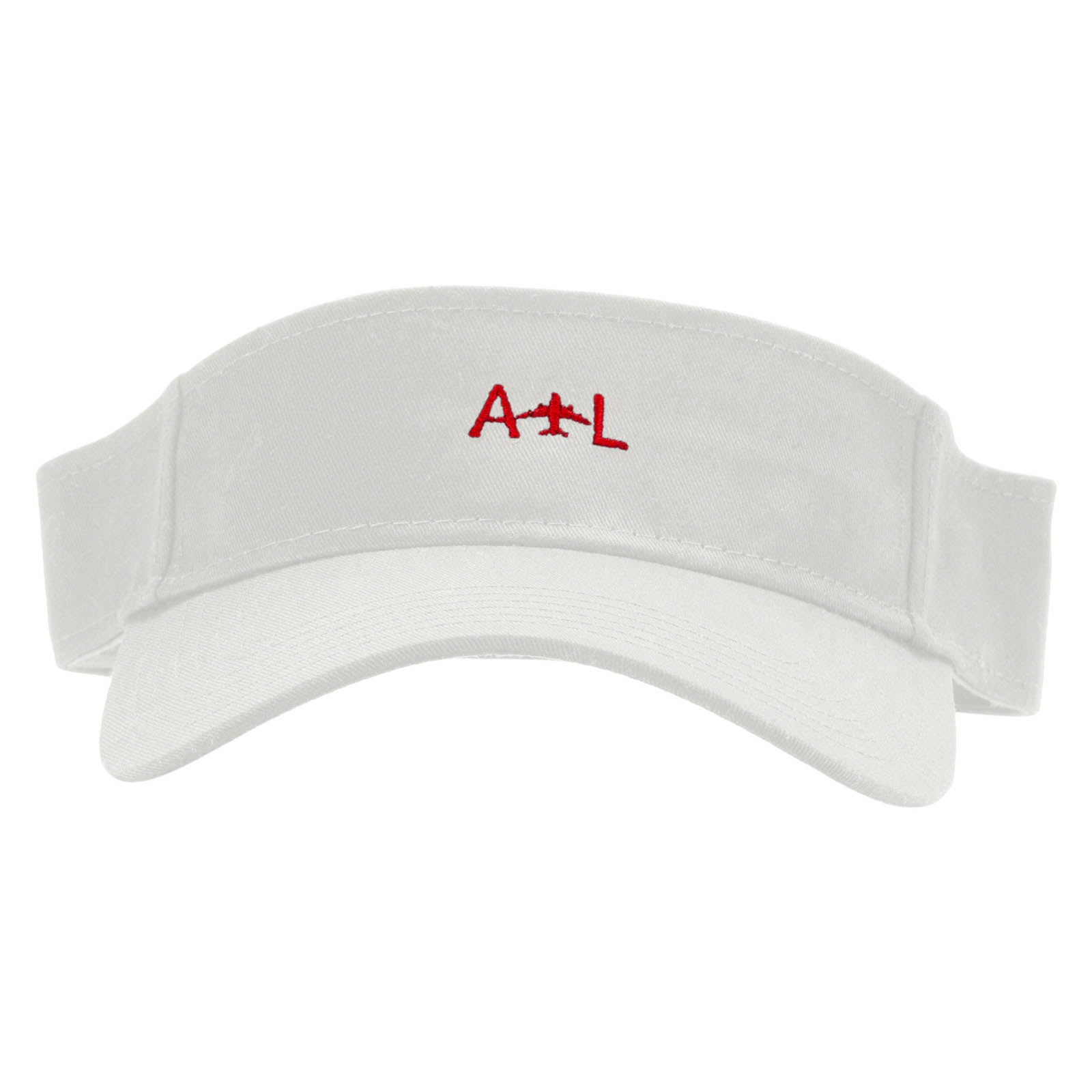 ATL Embroidered Cotton Twill Sun Visor - White OSFM