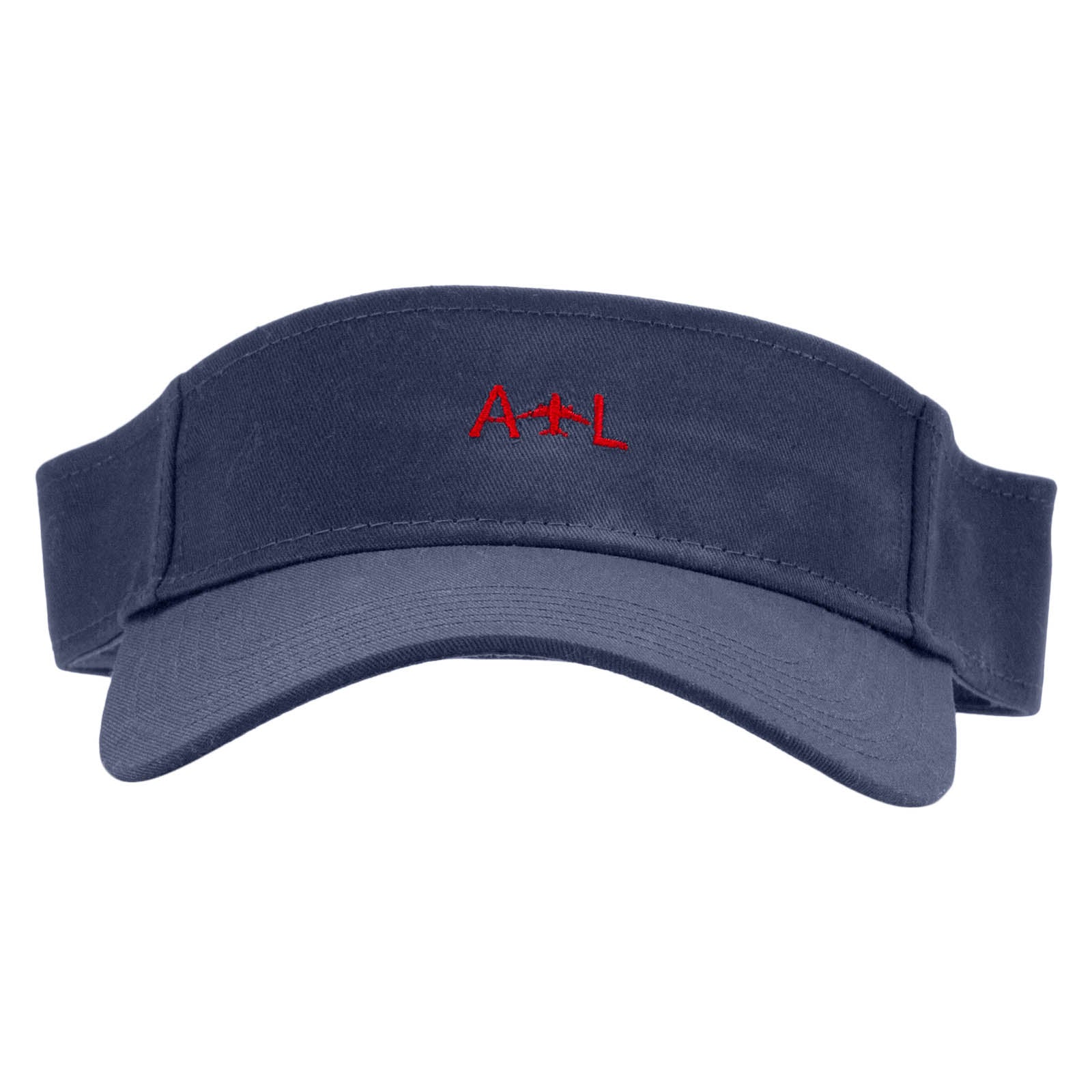 ATL Embroidered Cotton Twill Sun Visor - Navy OSFM