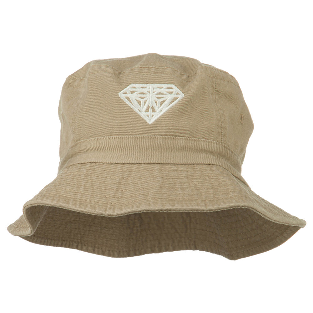 Diamond Jewelry Logo Embroidered Bucket Hat - Khaki OSFM