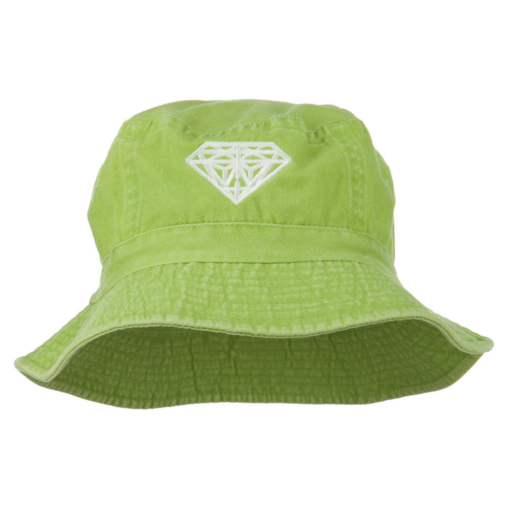 Diamond Jewelry Logo Embroidered Bucket Hat - Apple Green OSFM