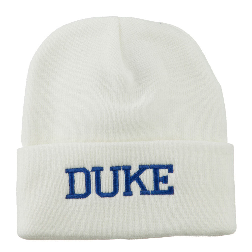 Halloween Character Duke Embroidered Beanie - White OSFM