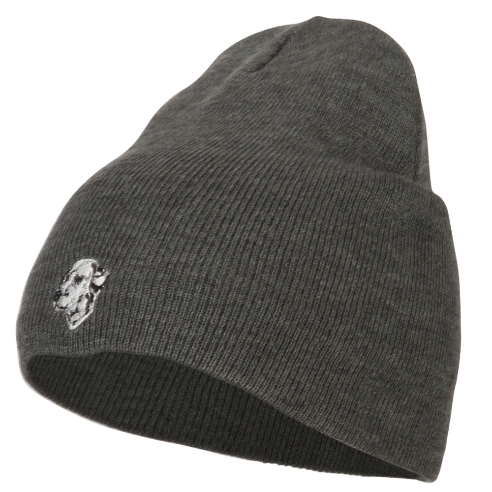 Dalmatian Embroidered Short Beanie - Dk Grey OSFM