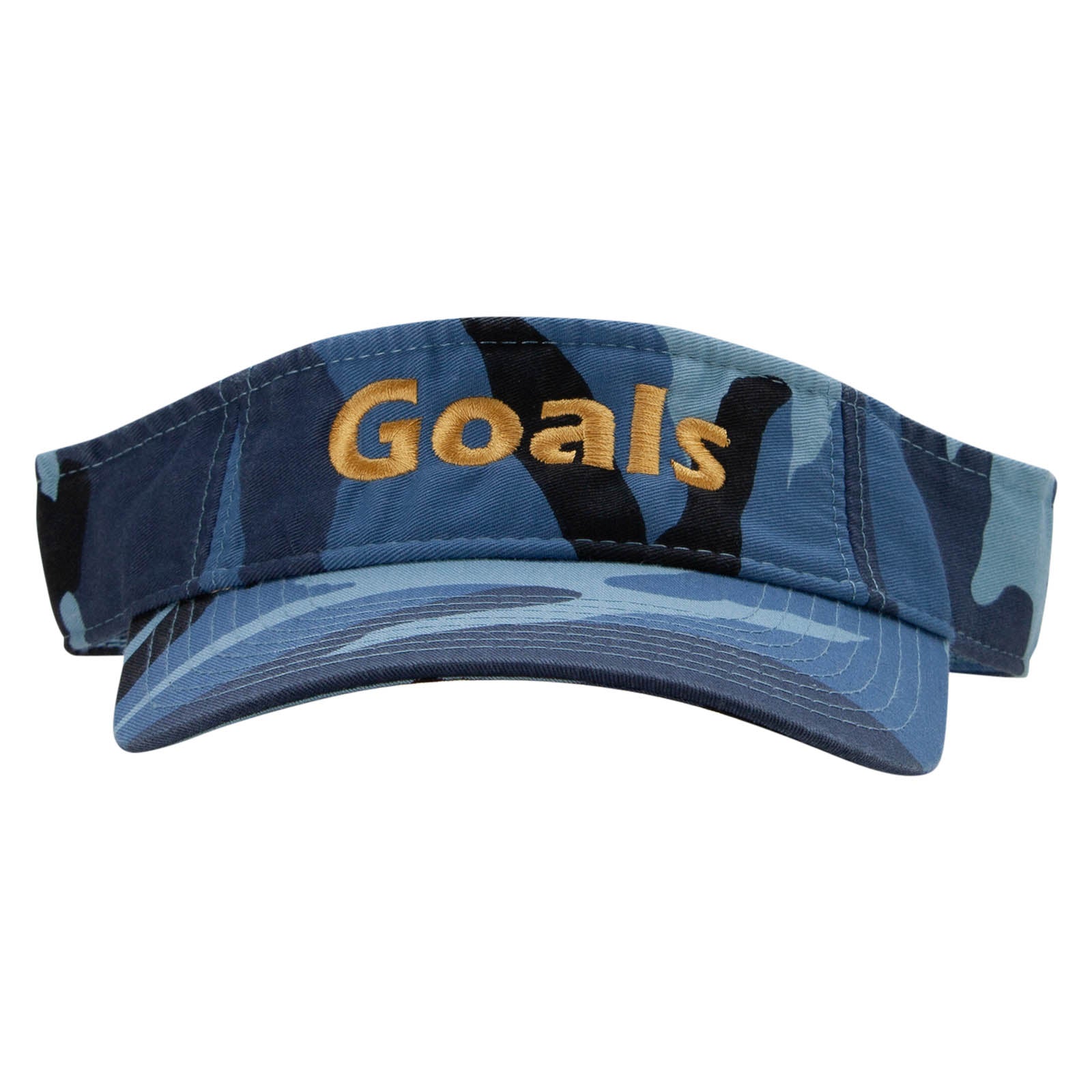 Goals Embroidered Military Visors - Sky Blue OSFM