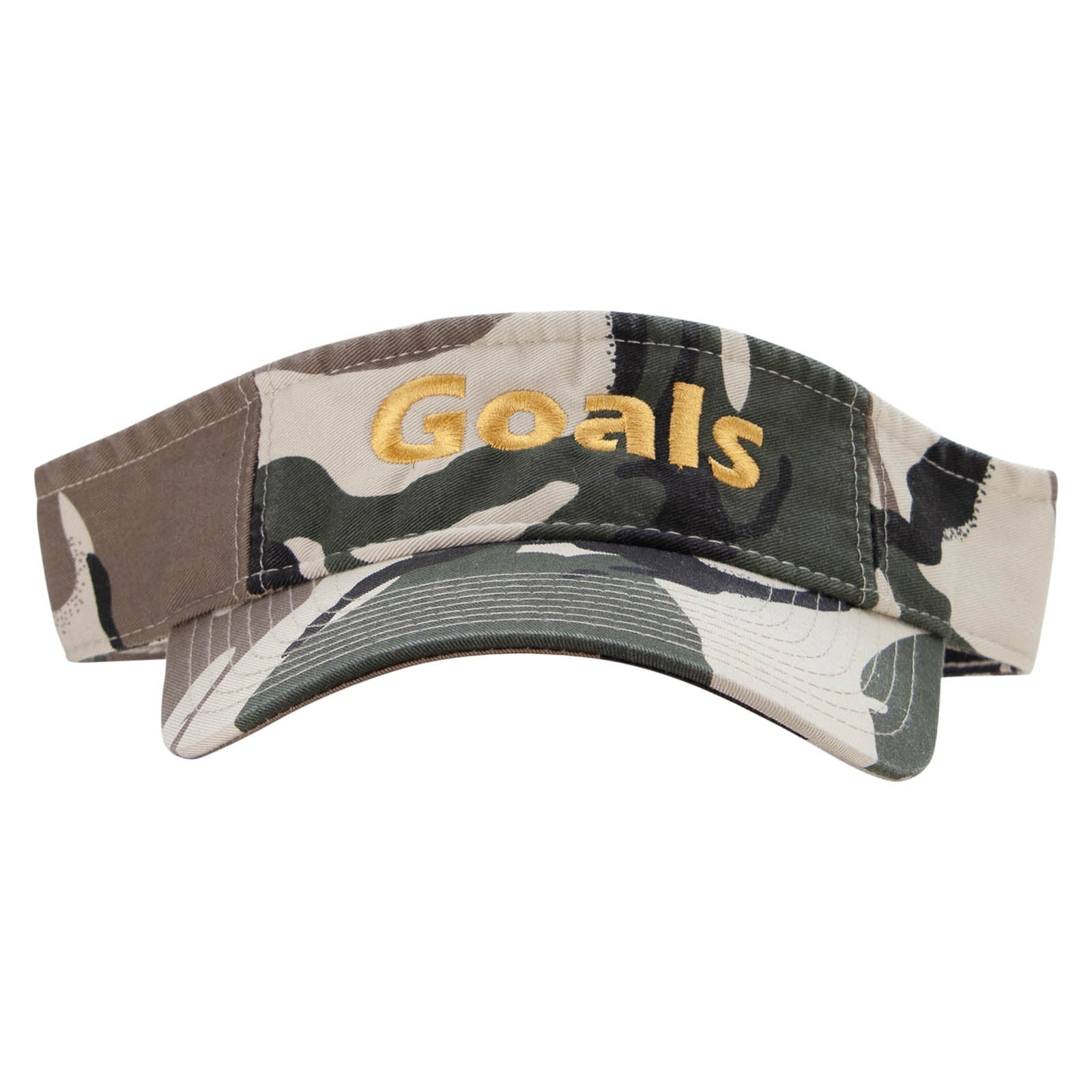 Goals Embroidered Military Visors - Safari OSFM