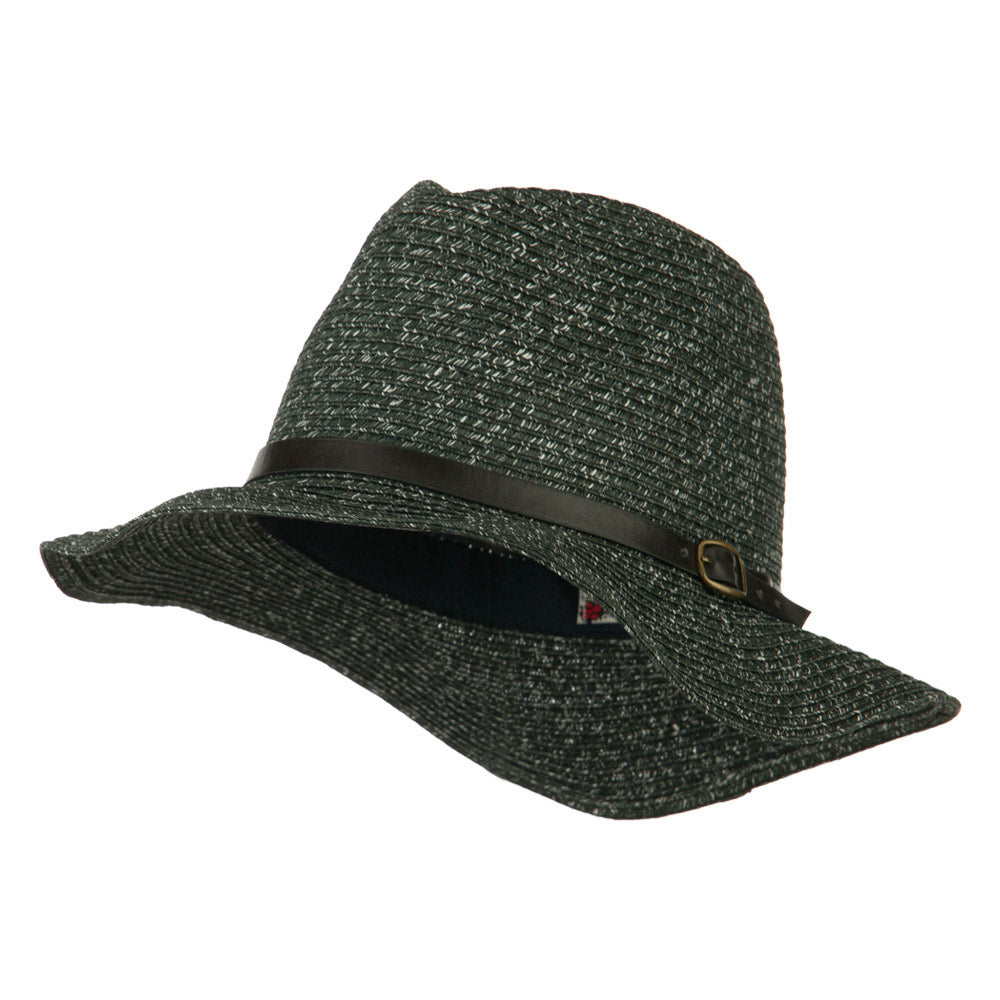 Mixed Paper Panama Fedora - Black OSFM