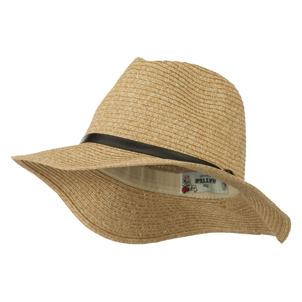 Mixed Paper Panama Fedora - Tan OSFM