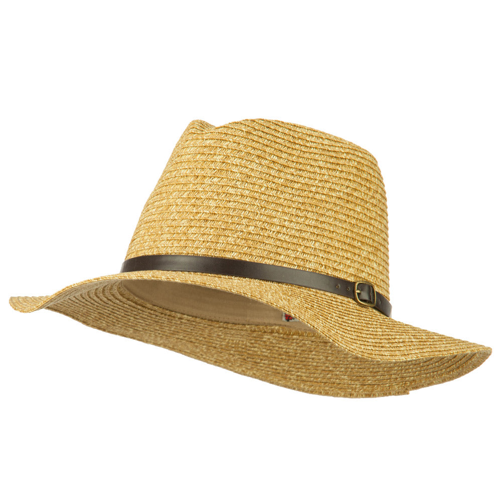 Mixed Paper Panama Fedora - Brown 2 OSFM