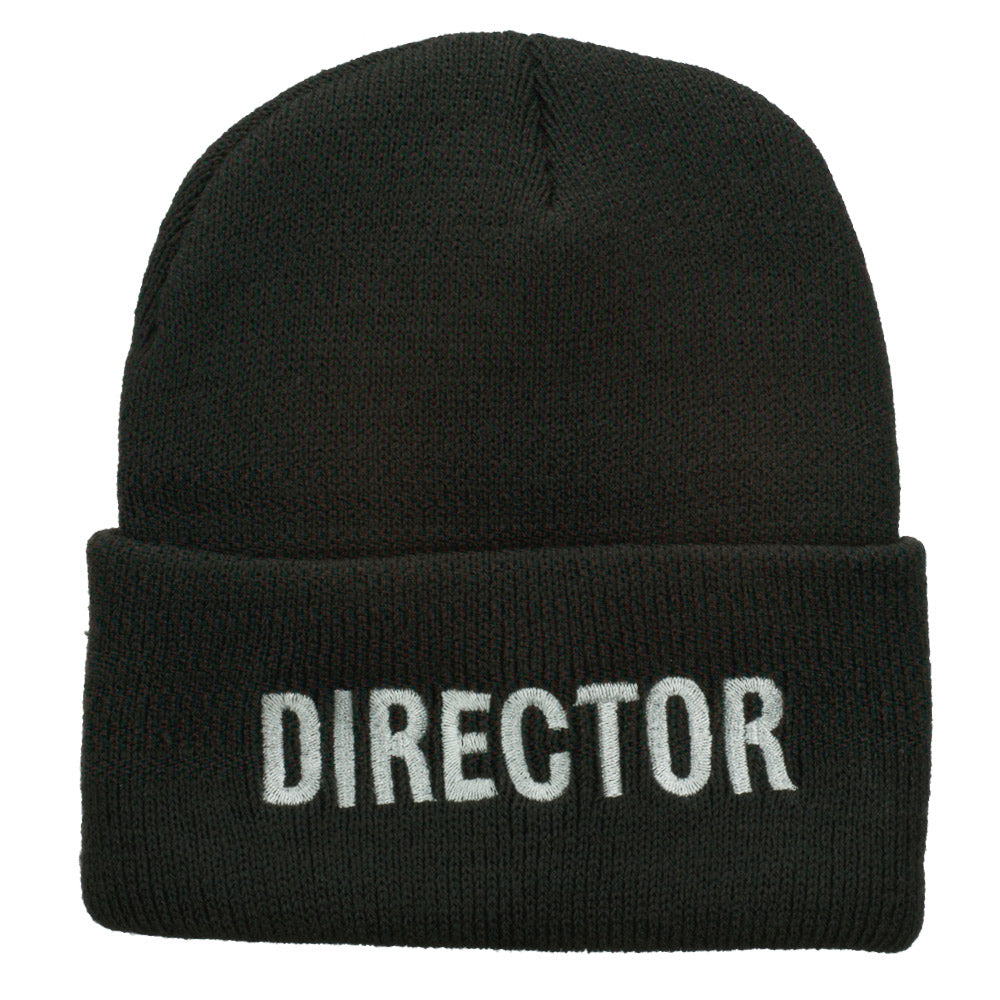 Director Embroidered Long Beanie - Grey OSFM