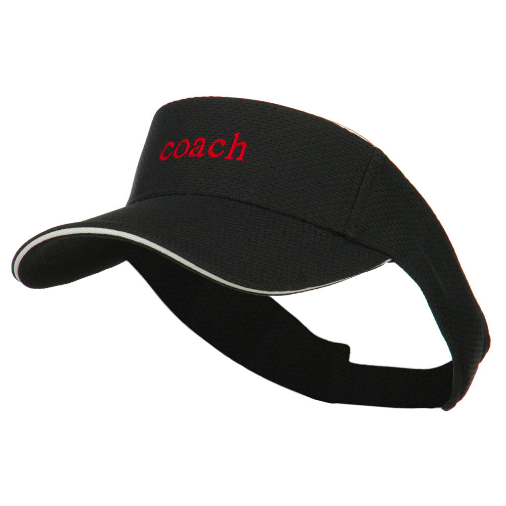 Coach Embroidered Athletic Mesh Visor - Black OSFM