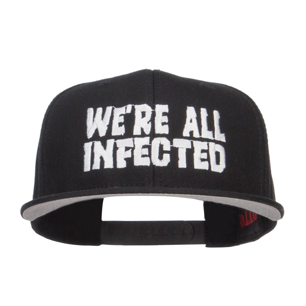 We Are All Infected Embroidered Cotton Snapback - Black OSFM