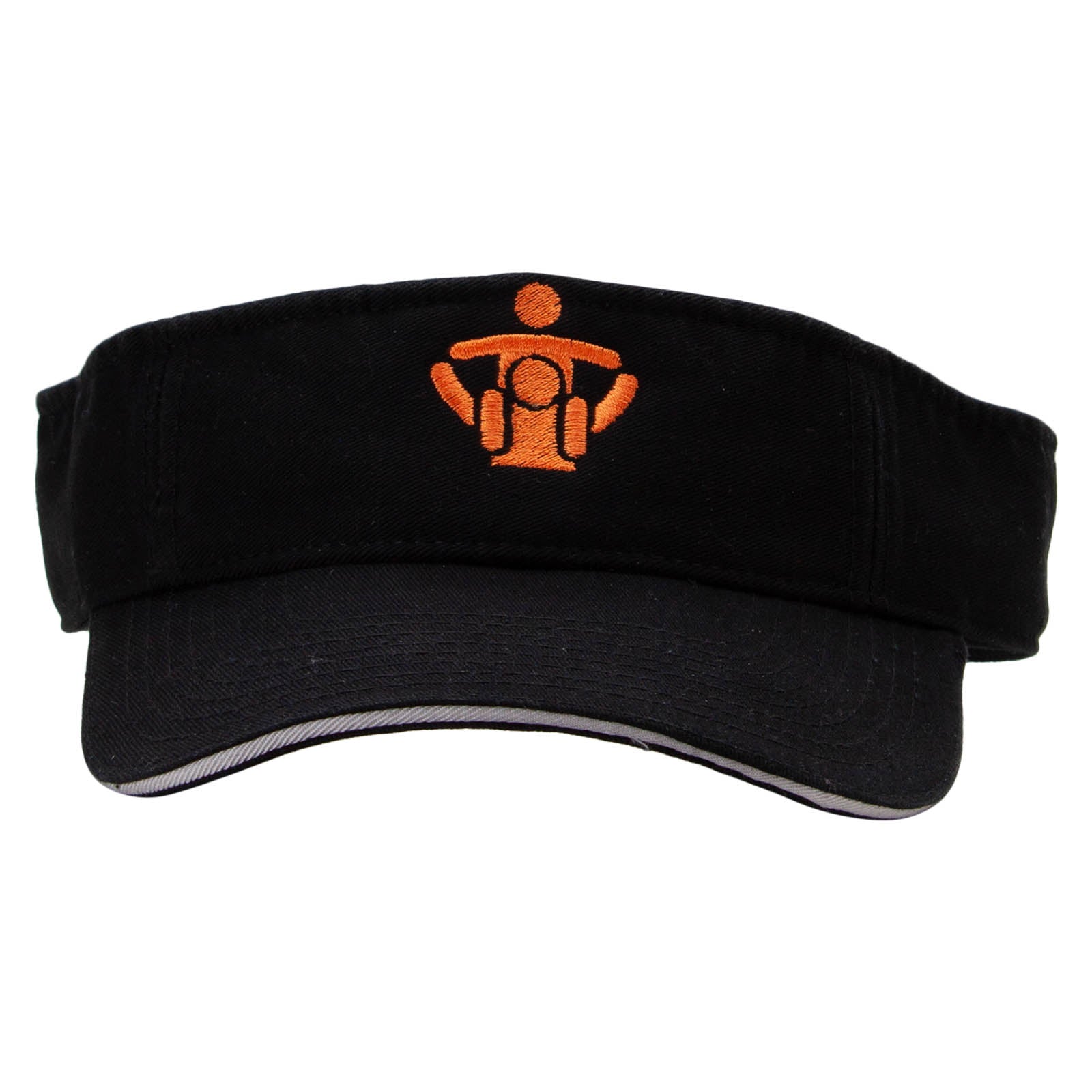 Father&#039;s Shoulder for Son Embroidered Pro Style Cotton Twill Washed Visor - Black Grey OSFM